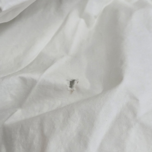 QUINCE Classic Organic Percale Fitted Sheet Set Queen White 3183 - Picture 12 of 13